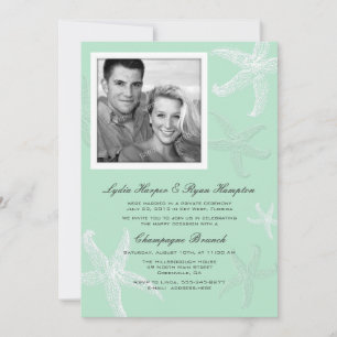 Réception Photo Lucite Starfish Faire-part uniquem