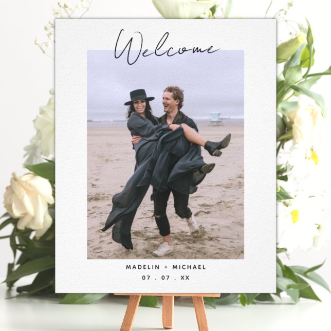 Réception photo Mariage simple et moderne Affiche  (Créateur téléchargé)