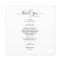 Reception Place Setting Thank You, Black Font Card