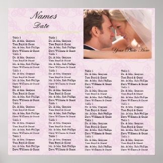 Reception Seating Chart Lilac