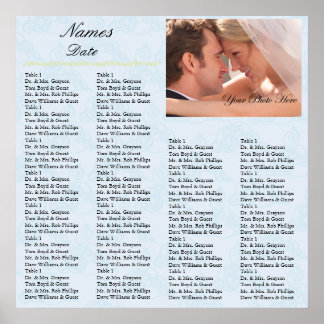 Reception Seating Chart Sky Blue