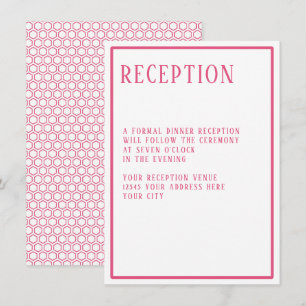 Reception Simple Modern Bold Hexagon Geometric Invitation