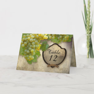 Reception Table Number Customize Wine Vineyard Art