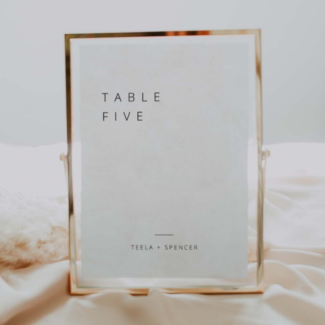 Reception Table Number Minimalist Decor Card T102 (Creator Uploaded)
