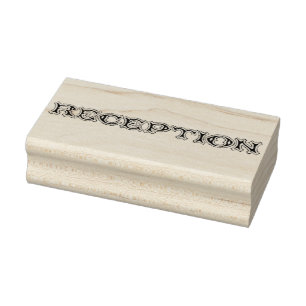 Reception Vintage Typography Rubber Art Stamp