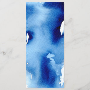 RECEPTION WEDDING MENU stylish navy watercolor