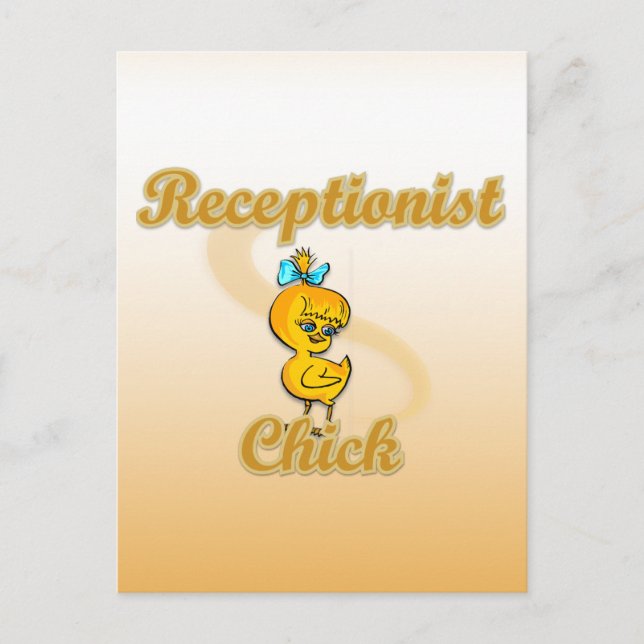 Receptionist Chick Postcard (Front)