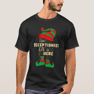 Receptionist Elf Christmas Matching Family Christm T-Shirt
