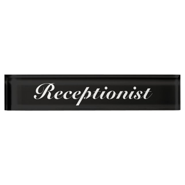 Receptionist Nameplate (Front)