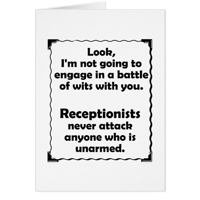 Réceptionniste de joute d'esprit (Devant)