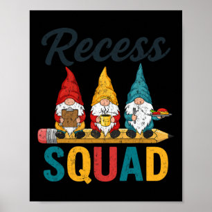 Recess Crew Teacher Squad Gnome Playground Student Poster