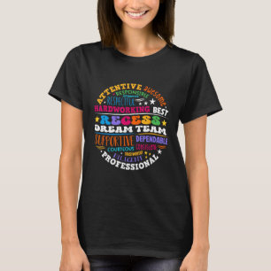Recess Dream Team Teachers Students Monitor Back T T-Shirt
