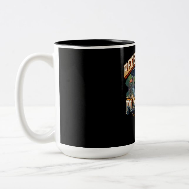 Recess Legend Playground King  Two-Tone Coffee Mug (Left)