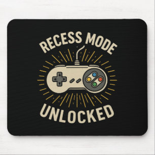 Recess Mode Unlocked Retro School Gamer Controller Mouse Pad