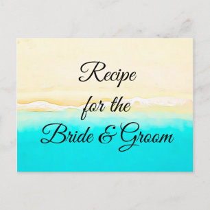 Recette Carte Ocean Shore Beach Mariage à thème