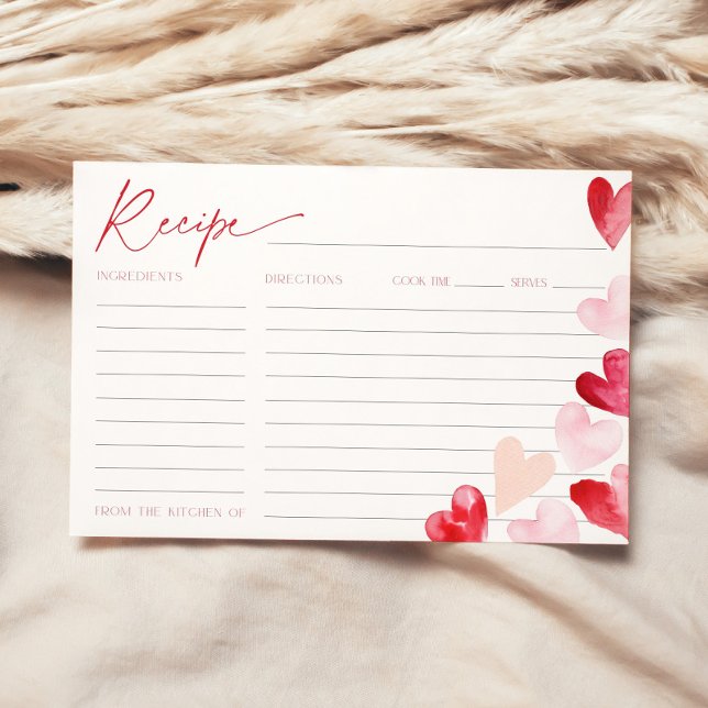 Recette Carte Pink Valentine Hearts Fête des marié (Créateur téléchargé)
