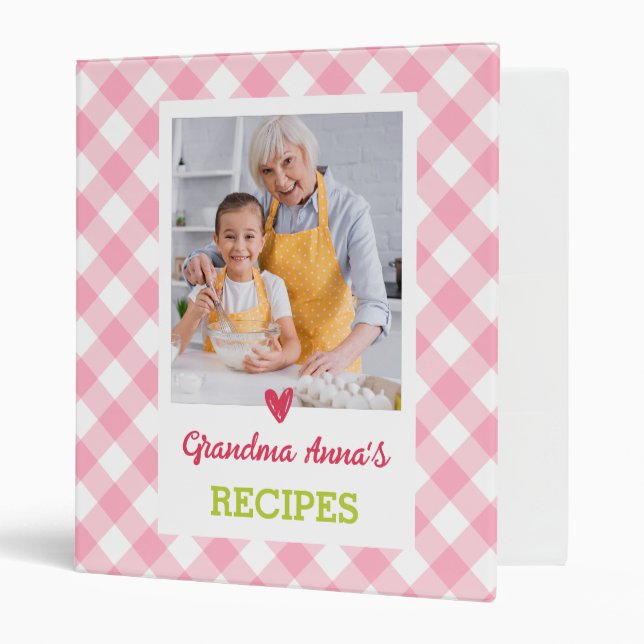 Recette Classeur de grand-mère personnalisée (Votr (Devant/intérieur)
