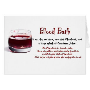 Recette de boissons de Bath de sang