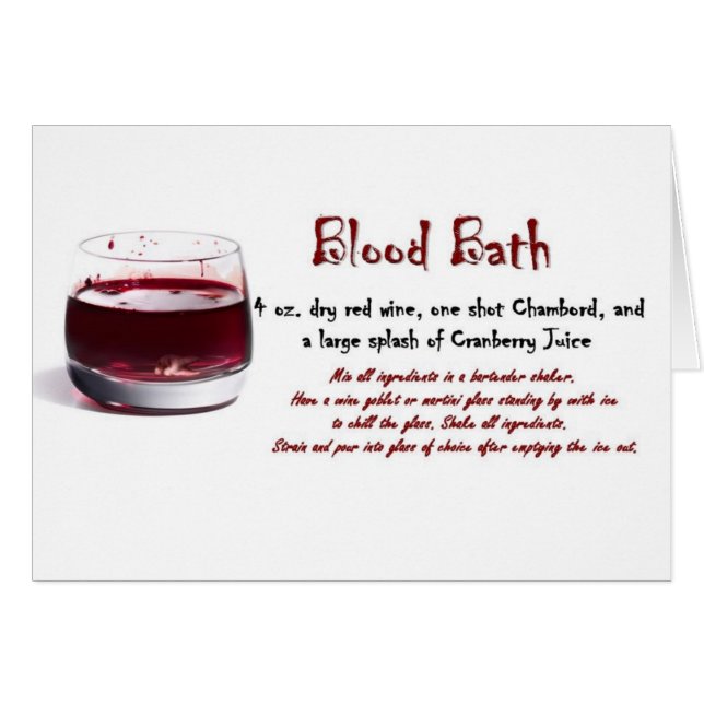Recette de boissons de Bath de sang (Devant horizontal)