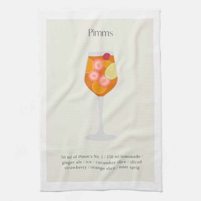 Recette de cocktail serviette de thé, Pimms Cup Il (Vertical)