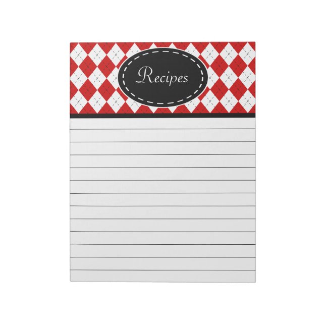 Recette de cuisine Bloc-notes cadeau (Tourné)