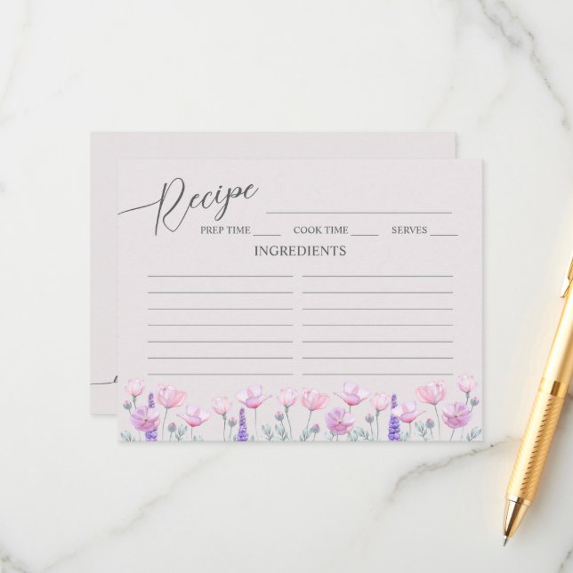 Recette de Fête des mariées de carte de boîtier. (Devant/Arrière en situation)