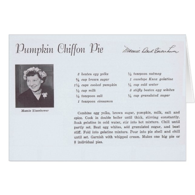 Recette de la tarte Citrouille Mamie Eisenhower (Devant horizontal)