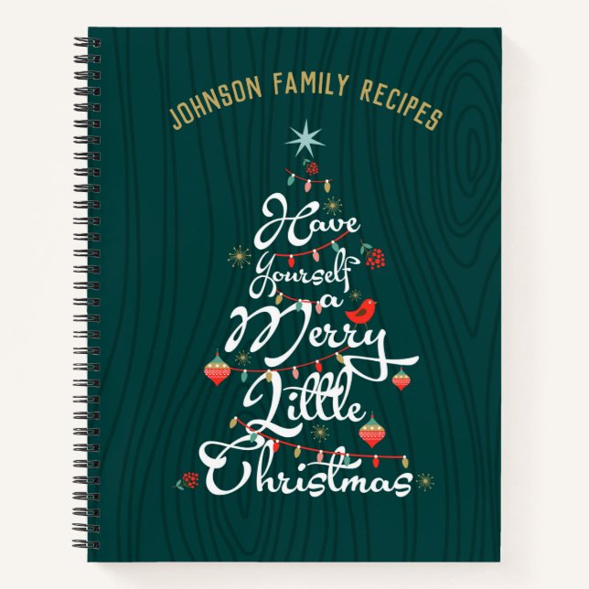 Recette de Noël Organisateur du livre Journal Noël (Devant)