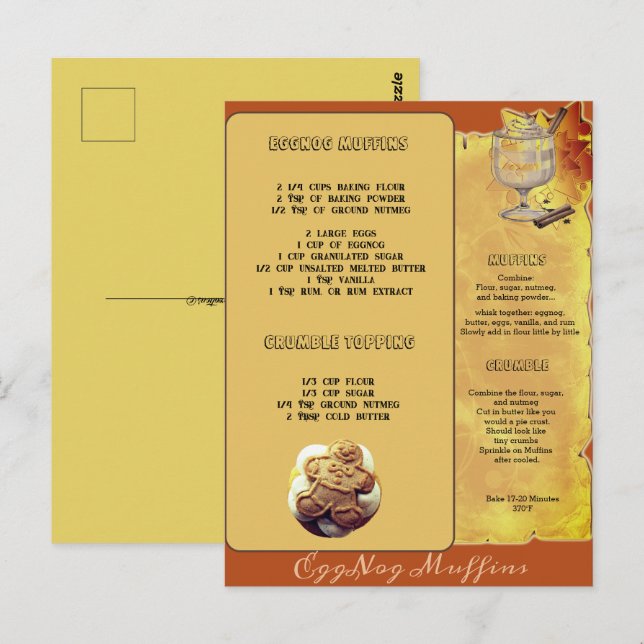 RECETTE D'OEUVRE DE VACANCES | Carte postale (Devant / Derrière)