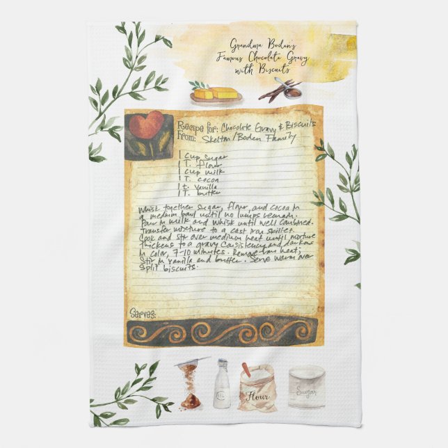 Recette Heirloom Tea Serviettes (Vertical)