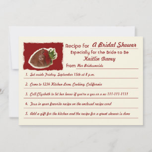 Recette Invitations de douche nuptiale