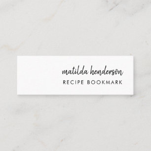 Recette Livre Recettes favorites Mini carte Signet