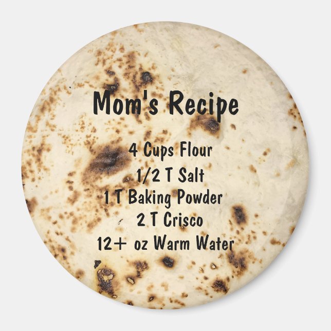 Recette Magnet Tortilla maison (Devant)