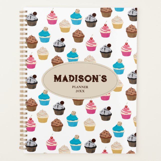 Recette Motif de cupcakes cute colorée (Devant)