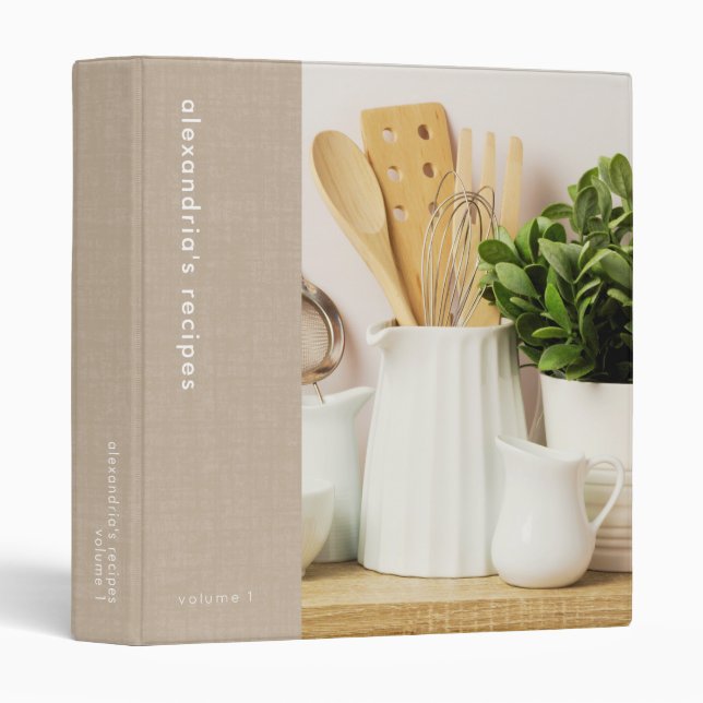 Recette personnalisée Classeur Ustensiles personna (Devant/Côté)