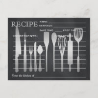Recette Rétro Outils de cuisine de la carte