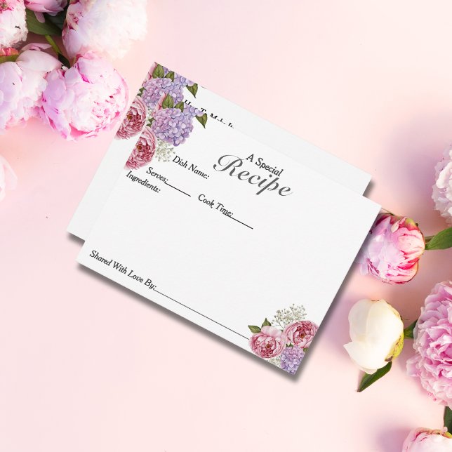 Recette spéciale Peony hydrangea carte d'haleine p (Special Recipe Peony hydrangea baby's breath)