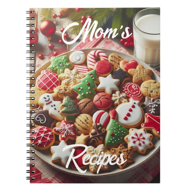 Recettes de cookies de Noël Carnet photo spiral (Devant)