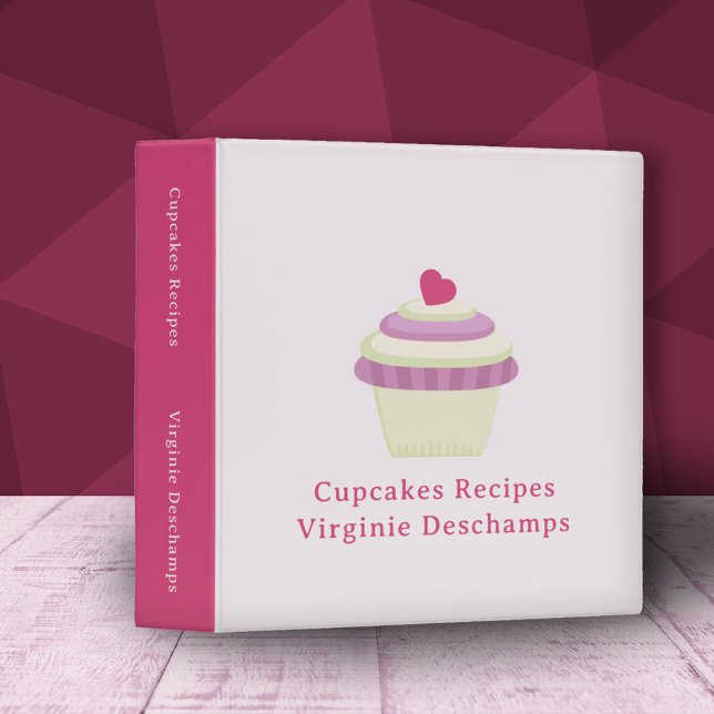 Recettes de Cupcakes Classeur Rose (Cupcake Recipes Pink Binder)