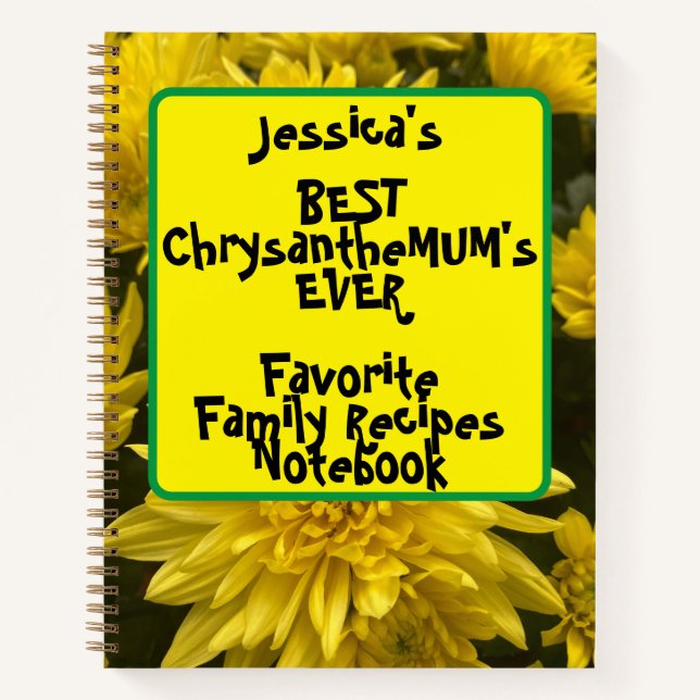 Recettes de famille florale amusantes Carnet spira (Devant)