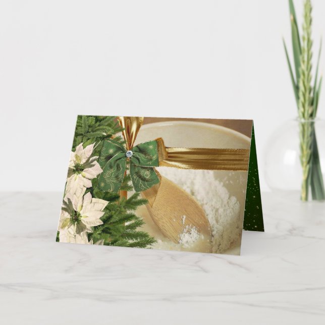 Recettes de gâteaux de Noël Carte de voeux (Devant)