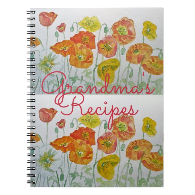 Recettes de grand-mère Carnet d'aquarelle rouge co (Devant)