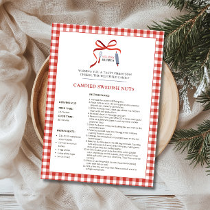 Recettes de vacances Suédoise Noix Carte de Noël