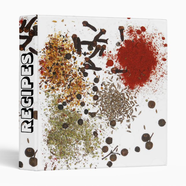 Recettes d'épices très Classeurs (Devant/Côté)