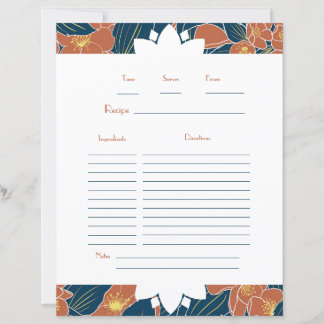 Recettes et souvenirs Carte de recettes florales a