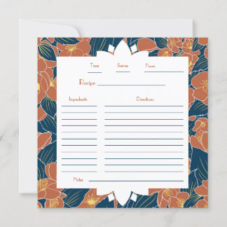Recettes et souvenirs Carte de recettes florales a