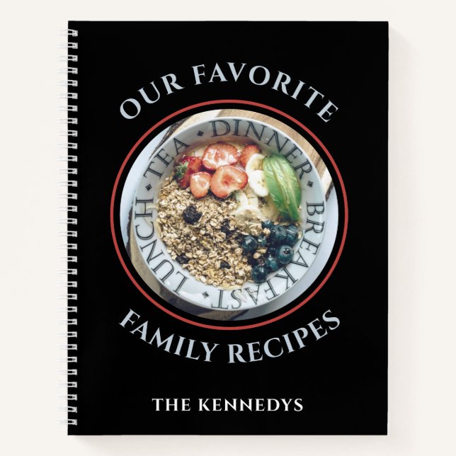 Recettes Favorites Famille Moderne Livre noir (Devant)
