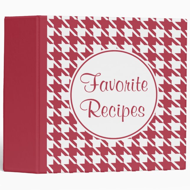 Recettes favorites Houndstooth Recette Classeur (Devant/Côté)