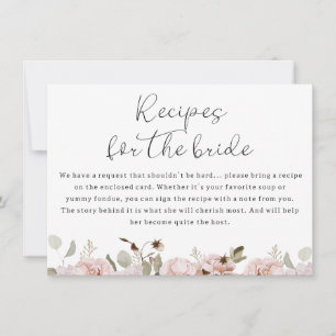 Recettes Florales Blush Pour Carte Fête des mariée