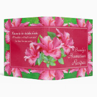 Recettes hawaïennes 1,5" ketmie rose de classeur